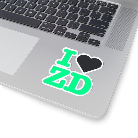 I ♥ Zero Day - Black & Neon Decal Sticker