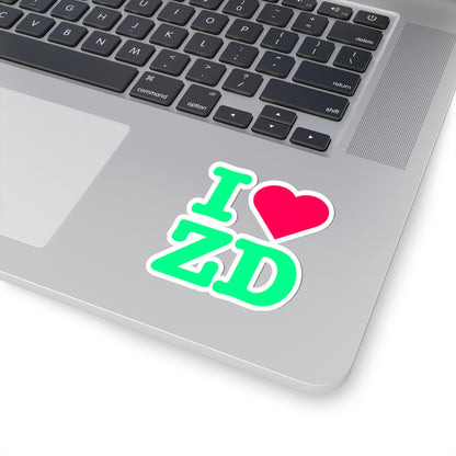 I ♥ Zero Day - Red & Neon Decal Sticker
