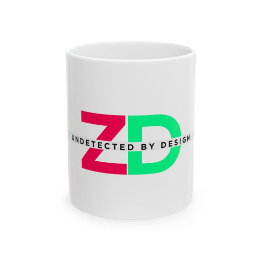 Zero Day "Detected by Design" Ceramic Mug — Cybersecurity Dev & Hacker Coffee Cup
